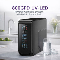 800GPD Direct flow Reverse Osmosis Drinking Water System with built in UV-LED 800GPD Direct flow Reverse Osmosis Drinking Water System with built in UV-LED