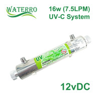 12v DC Ultra Violet (UV) Water Treatment Systems 16W (8LPM)  E-Coli, Bacteria & Coliforms