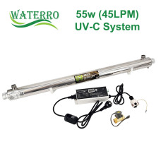 55W (45LPM) Ultra Violet (UV) Water Treatment System - Countdown Timer - Flow Switch