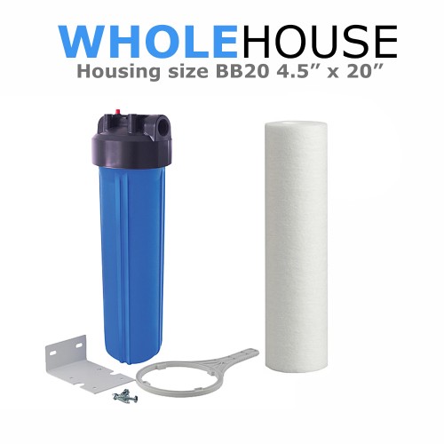 Ultra Violet 5 micron Pre Filter and Housing BB20 Whole House Systems Ultra Violet 5 micron Pre Filter and Housing BB20 Whole House Systems