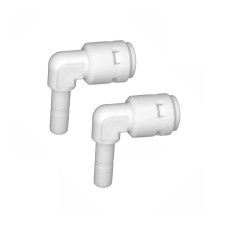 2X 1/4 90 DEG Stem to 1/4 Tube Pushfit